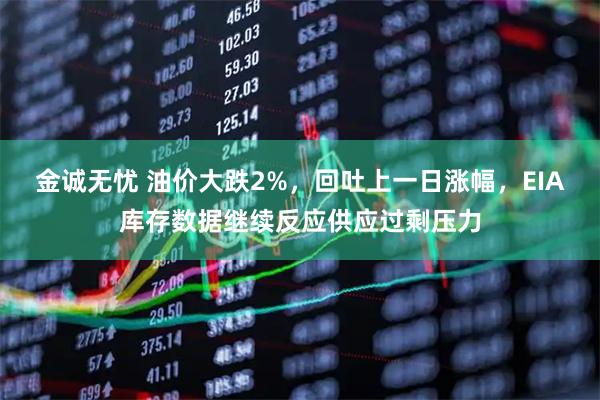 金诚无忧 油价大跌2%，回吐上一日涨幅，EIA库存数据继续反应供应过剩压力